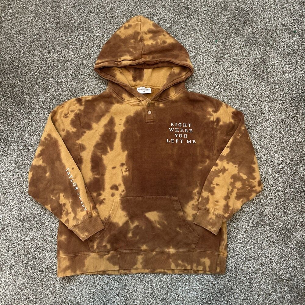 Official Taylor Swift Evermore Right Where You Left Me Hoodie Henley S Small